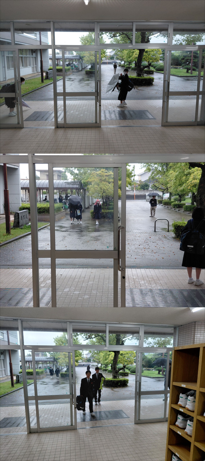 雨登校２