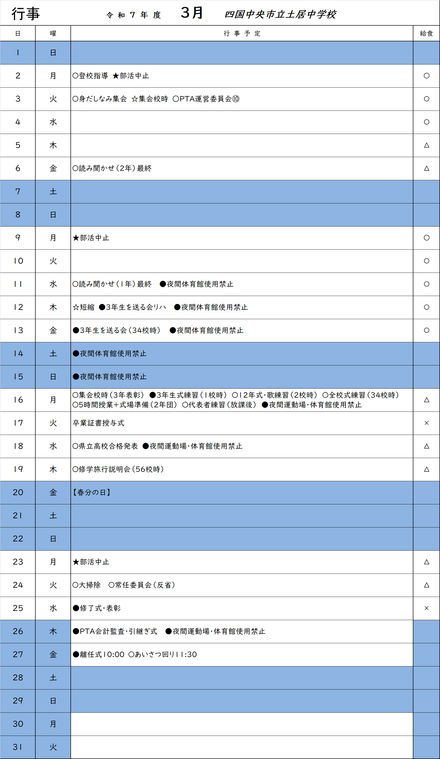 3月